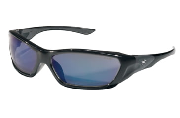 Image of MCR Safety ForceFlex FF1 Series Safety Glasses, Lenses Molded Into Flexible TPU Frame, Blue Diamond Mirror, One Size, FF128B