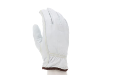 Image of MCR Safety Goatskin Leather Drivers Work Gloves, Select Grain Goatskin Leather, Cut Resistant ARX Liner, Keystone Thumb, White, Medium, 3613HM