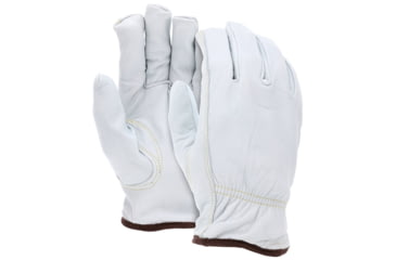 Image of MCR Safety Goatskin Leather Drivers Work Gloves, Select Grain Goatskin Leather, Cut Resistant ARX Liner, Keystone Thumb, White, Medium, 3613HM
