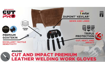 Image of MCR Safety Grain Goat Mig Kevlar Lined W/ Tpr - 48406KS