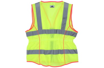 Image of MCR Safety Hi Vis Reflective Safety Vest, ANSI Type R Class 2, Mesh with 2in Silver Stripes, Safety Vest Fitted for Women, Fluorescent Lime, L, LVCL2MLL