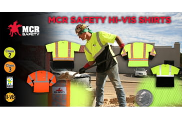 Image of MCR Safety Hi Vis Safety Work T-Shirts, Soft Poly Birdseye Mesh, Long Sleeve and Tagless Design, ANSI 107 Type R Class 3, Fluorescent Orange, 3X, LSTSCL3MOX3