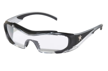 Image of MCR Safety HL1 Series Safety Glasses, Anti-Fog Lens, Non-Slip TPR Temples and Nose Piece, Extended Brow Guard, Clear, One Size, HL110AF