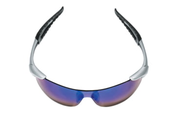 Image of MCR Safety IA128B IA1 Series Safety Glasses, Extremely Flexible Temples, Non-Slip Temples and Soft TPR Nose Piece, Blue Diamond Mirror, One Size, IA128B