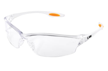 Image of MCR Safety Law LW2 Series Safety Glasses, Soft Secure TPR Nose Piece and Temple Inserts, Clear, One Size, LW210