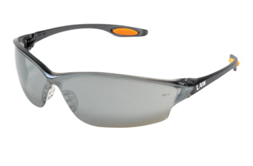 Image of MCR Safety Law LW2 Series Safety Glasses, Soft Secure TPR Nose Piece and Temple Inserts, Silver Mirror, One Size, LW217