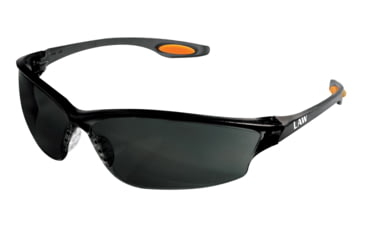 Image of MCR Safety Law LW2 Series Welding Filter Shade 5.0 Dark Safety Glasses, Soft Secure TPR Nose Piece and Temple Inserts, Dielectric with No Metal Pieces, Gray Filter 5.0, One Size, LW2150G