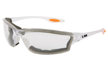 Image of MCR Safety Law LW3 Series Foam Lined Safety Glasses, Soft Secure TPR Nose Piece and Temple Inserts, Clear, One Size, LW310AF