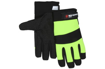 Image of MCR Safety Mechanics Gloves, Synthetic Leather Palm with Silicone Dots, Thermosock Lined with Waterproof Bladder, Black, X - Large, 926XL