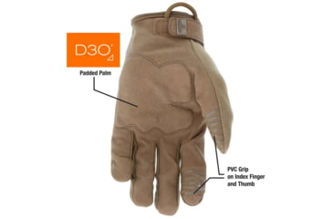 Image of MCR Safety Mechanics Gloves with TaskFit Design, Synthetic Leather Palm, Nylon and Spandex Back, Tan, Large, 963L