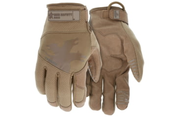 Image of MCR Safety Mechanics Gloves with TaskFit Design, Synthetic Leather Palm, Nylon and Spandex Back, Tan, Large, 963L