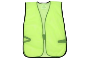 Image of MCR Safety Mesh Safety Vest, Lightweight Poly Mesh, Non-ANSI Rated, Fluorescent Lime, One Size, V200