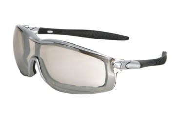 Image of MCR Safety RT1 Series Foam Lined Safety Glasses, Anti-Fog Lens, Adjustable Ratcheting Temples, I/O Clear Mirror, One Size, RT129AF