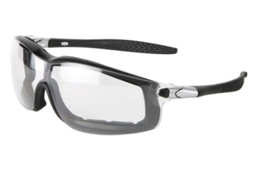 Image of MCR Safety RT110AF RT1 Series Foam Lined Safety Glasses, Anti-Fog Lens, Adjustable Ratcheting Temples, Clear, One Size, RT110AF