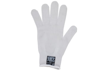 Image of MCR Safety Steelcore 2 10 Gauge Regular Weight Cut Resistant Work Gloves, Polyester Wrapped Stainless Steel, White, Small, 9356S