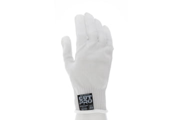 Image of MCR Safety Steelcore 2 10 Gauge Regular Weight Cut Resistant Work Gloves, Polyester Wrapped Stainless Steel, White, Small, 9356S