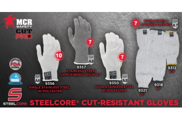 Image of MCR Safety Steelcore ll 7 Gauge Cut Resistant Arm Sleeves - Mens, 12 x 6 1/4in, 9312