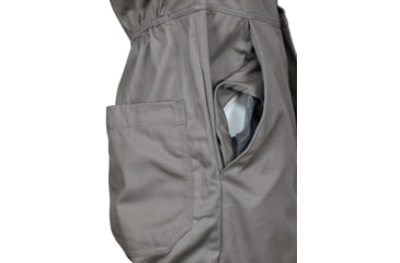 Image of MCR Safety Summit Breeze Flame Resistant Coverall, 7oz Cotton, Long Sleeve Coverall with Vented Underarms and Back, 1in Silver Reflective Stripes, CAT 2, Gray, 201138T, SBC201138T