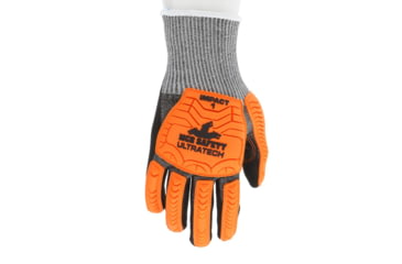 Image of MCR Safety UltraTech Mechanics Gloves, Cut Pro 13 Gauge HyperMax Shell with Sandy Nitrile Foam Palm and Fingertips, Black/Salt and Pepper, Small, UT1952S