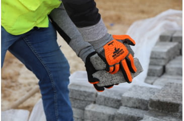Image of MCR Safety UltraTech Mechanics Gloves, Cut Pro 13 Gauge HyperMax Shell with Sandy Nitrile Foam Palm and Fingertips, Black/Salt and Pepper, Small, UT1952S