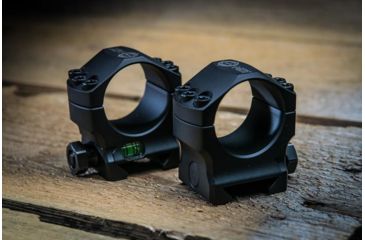 Image of MDT 30mm Elite Scope Ring, 0.820 inch, Low,  No Bubble Level, Black 102708-BLK