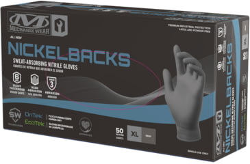 Image of Mechanix Wear 50 CT Nitrile 6 Mil MiniMan Gloves - Mens, Grey, Large, D07-08-010-050