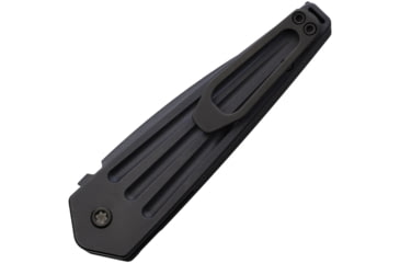 Image of Medford Auto Nosferatu Button Lock S35 Automatic Folding Knife, 3.5in, S35VN, Black DLC Coated Blade, Black DLC Coated Titanium Handle, MKNAPQ-30PV-TPCP