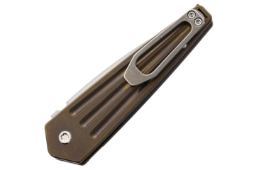 Image of Medford Auto Nosferatu Automatic Folding Knife, 3.50in, S45VN Sainless, Tumbled Finish, Bronze Anodized Titanium Handle