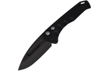 Image of Medford Auto Swift Button Lock Automatic Folding Knife, 3.25in, D2 Tool Steel, Drop Point Blade, Black PVD, Black Anodized Aluminum Handle, MD206SPD42AB