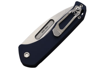 Image of Medford Auto Swift Button Lock Automatic Folding Knife, 3.25in, D2 Tool Steel, Tanto Blade, Tumbled Finish, Blue Anodized Aluminum Handle, MD206STT44AU