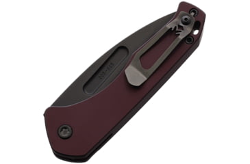 Image of Medford Auto Swift Button Lock Automatic Folding Knife, 3.25in, D2 Tool Steel, Tanto Blade, Black PVD, Red Anodized Aluminum Handle, MD206SPT41AR