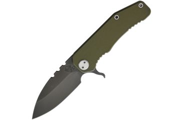Image of Medford Flipper Deployment OD Folding Knife,3.25in,D2 Tool Steel,Tanto,OD Green,G10 Handle MD33OD