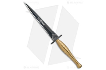 Image of Medford FS Commando ARMY Dagger Fixed Blade Knife, 7.00in, CPM 3V, Dagger Blade, Brass Brass Handle, Black/Brass, 12.00in, BHQ-100889