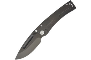Image of Medford Mara-H Framelock Folding Knife, 4in Black Pvd Coated 3V Steel Drop Point, Black Pvd Coated Titanium Handle, Thumb Stud, Pocket Clip, Water Tight Storage Case, MD0453PD-30PV