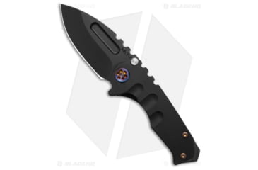 Image of Medford Micro Praetorian T Folding Knife, 2.875in, CPM S35VN Stainless Steel, Drop Point Blade, Titanium Black Handle, Black/Black, 6.75in, BHQ-187104