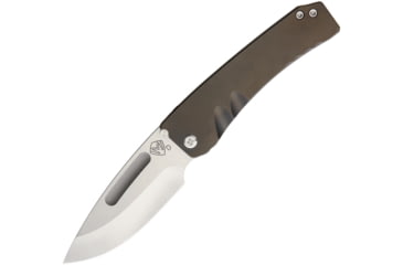 Image of Medford Midi Marauder Folding Knife, 3.5in Satin D2 Tool Steel Drop Point, Black Pvd Coated Titanium Handle, Thumb Stud, Pocket Clip, Waterproof Storage Case, MK33DSTD-30PV