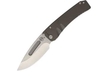 Image of Medford Midi Marauder Framelock Folding Knife, 3.5 tumbled finish S35VN stainless drop point bla, Bronze anodized titanium handle, MK033STD-36A1