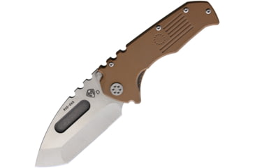 Image of Medford Praetorian Linerlock Coyote Folding Knife, 3.75 tumbled finish D2 tool steel tanto blade, Coyote tan G10 handle, MK030DTT-0909-SSCS-Q4