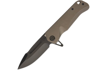 Image of Medford Proxima Framelock Folding Knife, 3.75 black PVD coated S35VN stainless blade, Bronze anodized titanium handle, MK200SPQ-36A1