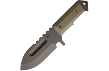 Image of Medford Sea Wolf Knife, 10in Overall, 5.5in Black Pvd Coated D2 Tool Steel Drop Point, Green G10 Handle, OD Green Kydex Sheath, MK069DP-10KO