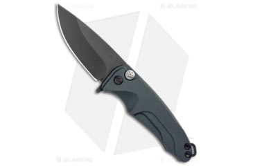 Image of Medford Smooth Criminal Plunge Folding Knife, 3.00in, CPM S35VN Stainless Steel, Drop Point Blade, Aluminum Blue Handle, Black/Blue, 7.00in, BHQ-112395