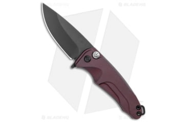 Image of Medford Smooth Criminal Plunge Folding Knife, 3.00in, CPM S35VN Stainless Steel, Drop Point Blade, Aluminum Red Handle, Black/Red, 7.00in, BHQ-112419