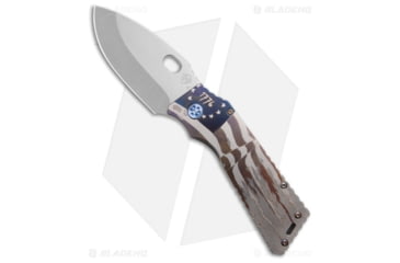 Image of Medford TFF-1 Folding Knife, 4.00in, CPM S45VN, Spear Point Blade, Titanium Blue/Red Handle, Gray/Blue/Red, 9.625in, BHQ-213903