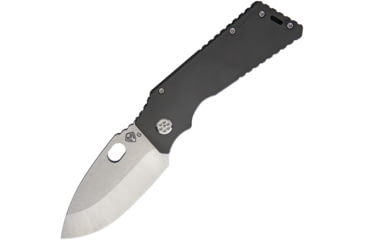 Image of Medford TFF Framelock Folding Knife, 4in Tumbled Finish S35Vn SS Drop Point, Black Pvd Coated Titanium Handle, Thumb Pull, Pocket Clip, Watertight Storage Case, MK046ST-30PV