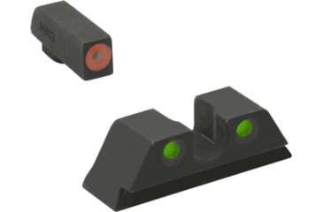 Image of Meprolight HVS Highly Visible Day/Night Self-Illuminated Fixed Front Sight, S&amp;W M&amp;P Full Size/Compact/Sub-Compact, Orange, 0417663137