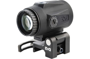 Image of Meprolight MMX3 3x18mm Micro Magnifier w/ Quick Flip, QD Picatinny, Black, 2.8x1.4x1.74 inch, 8016000100