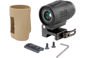 Image of Meprolight MMX3 3x18mm Micro Magnifier w/ Quick Flip, QD Picatinny, Black, 2.8x1.4x1.74 inch, 8016000100