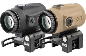 Image of Meprolight MMX3 3x18mm Micro Magnifier w/ Quick Flip, QD Picatinny, Black, 2.8x1.4x1.74 inch, 8016000100
