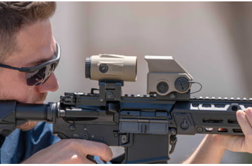 Image of Meprolight MMX3 3x18mm Micro Magnifier w/ Quick Flip, QD Picatinny, Black, 2.8x1.4x1.74 inch, 8016000100