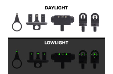 Image of Meprolight Night Sights for AK47 AKM Pattern - Front Sight and 1000 Meter Rear Sight, 1331153101